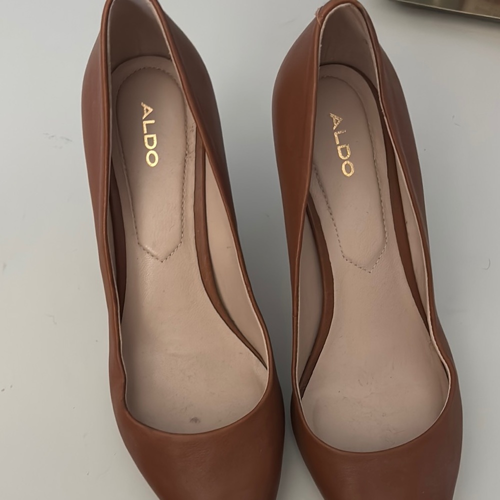 Aldo Brown Leather Heels
